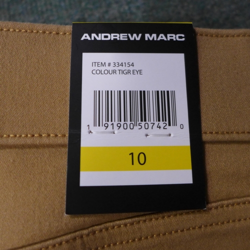 3063 - Quantity of women's Andrew Marc tan and pink trousers, mixed sizes. *This lot is subject to VAT