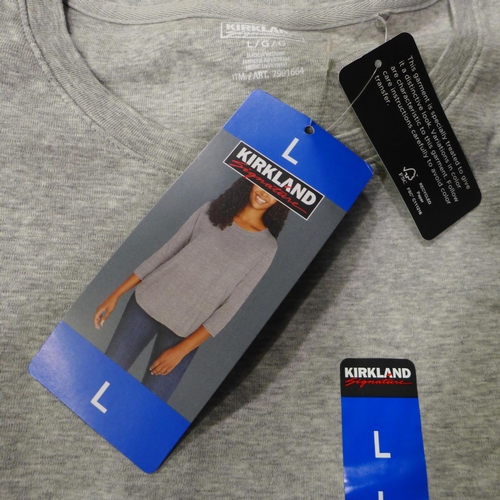 3064 - Quantity of women's Kirkland Signature 3/4 sleeve Tee's, mixed sizes. *This lot is subject to VAT