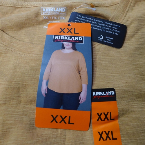 3064 - Quantity of women's Kirkland Signature 3/4 sleeve Tee's, mixed sizes. *This lot is subject to VAT