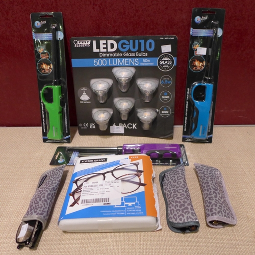 3116 - Quantity of Glasses, Feit GU10 Dimmable Bulbs and X-Lite Lighters (307-62,88,26,128) * This lot is s... 