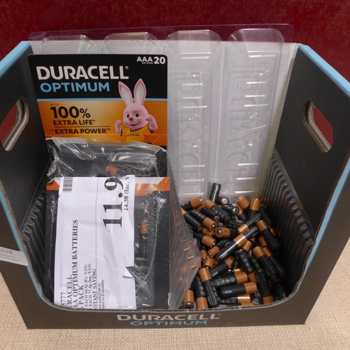 3118 - Duracell AA and AAA Optimum Batteries (307-257,258) * This lot is subject to VAT