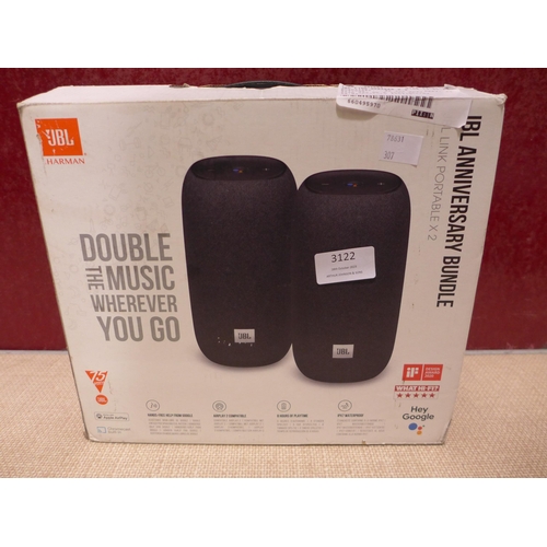 3122 - Two JBL Link Speakers (307-163) * This lot is subject to VAT