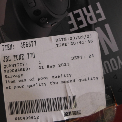 3125 - JBL Tune 770 Black Headphones (307-223) * This lot is subject to VAT