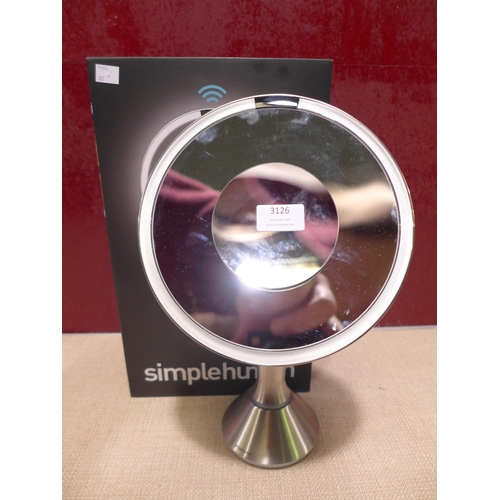 3126 - Simplehuman Sensor Mirror (model:- ST3200), original RRP £99.99 + VAT (307-235) * This lot is subjec... 