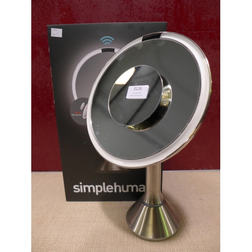 3126 - Simplehuman Sensor Mirror (model:- ST3200), original RRP £99.99 + VAT (307-235) * This lot is subjec... 