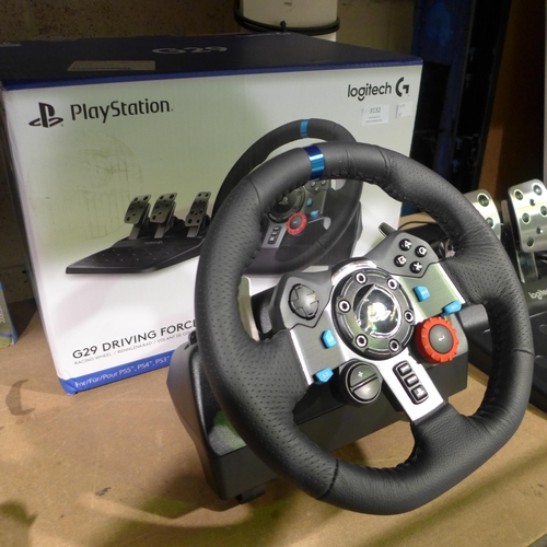 3132 - Logitech Playstation G29 Steering Wheel (for PS4, PS5 and PC), original RRP £199.99 + VAT (307-188) ... 