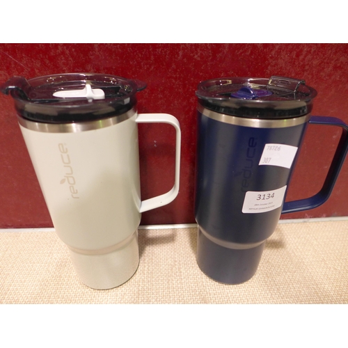 3134 - 2 x Hot 1 Travel Mugs (24oz) (307-190) * This lot is subject to VAT