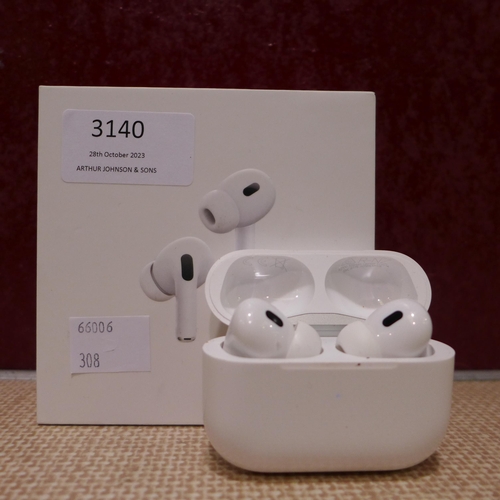 3140 - Apple Airpods Pro (2nd Gen) (model no.:- MQD83ZM/A), original RRP £189.99 + VAT (308-22) * This lot ... 