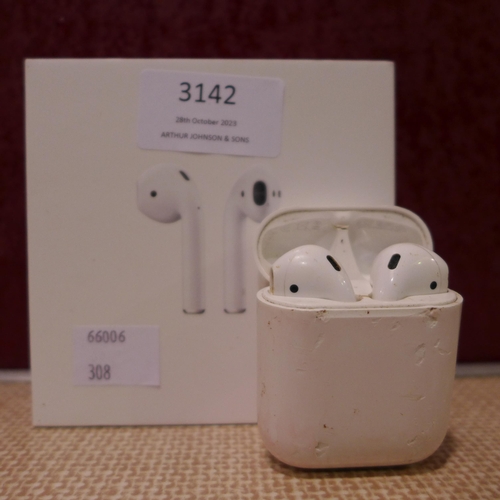 3142 - Apple Airpods - 2nd Gen (model no.:- MV7N2ZM/A), original RRP £104.99 + VAT (308-5) * This lot is su... 