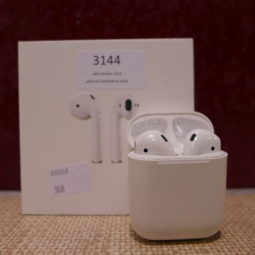 3144 - Apple Airpods - 2nd Gen (model no.:- MV7N2ZM/A), original RRP £104.99 + VAT (308-3) * This lot is su... 