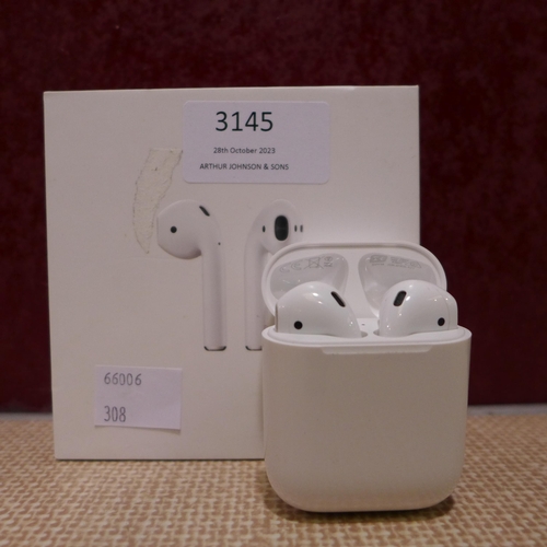 3145 - Apple Airpods - 2nd Gen (model no.:- MV7N2ZM/A), original RRP £104.99 + VAT (308-4) * This lot is su... 