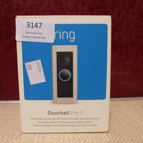 3147 - Ring Doorbell Pro 2 (308-12) * This lot is subject to VAT