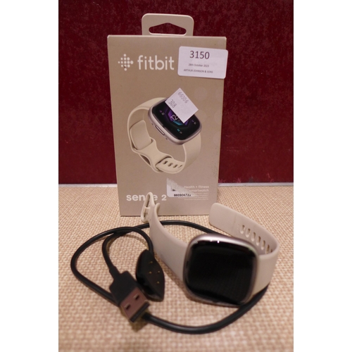 3150 - Fitbit Sense 2 (Lunar White/Platinum), original RRP £194.99 + VAT (308-24) * This lot is subject to ... 