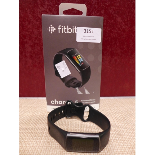 3151 - Fitbit Charge 5 - Black (model no.:- 273440), original RRP £89.99 + VAT