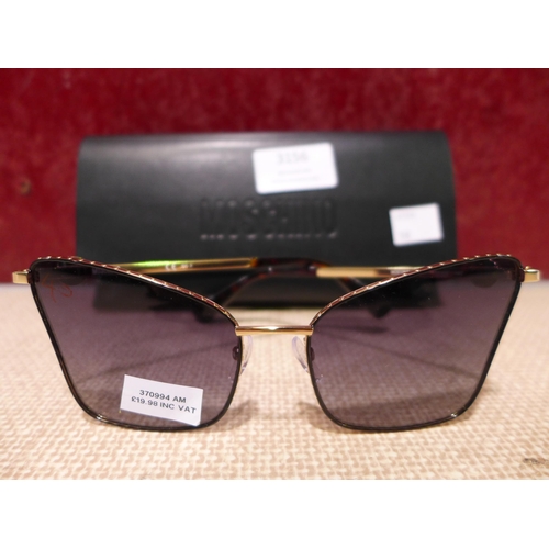 3156 - Moschino Gold and Black Metal Glasses (308-8) * This lot is subject to VAT