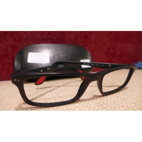 3161 - Rayban Black Plastic Glasses, missing lenses original RRP £98.87 + VAT (308-1) * This lot is subject... 