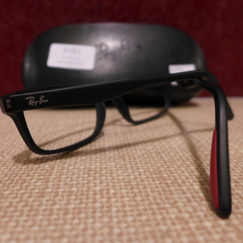 3161 - Rayban Black Plastic Glasses, missing lenses original RRP £98.87 + VAT (308-1) * This lot is subject... 