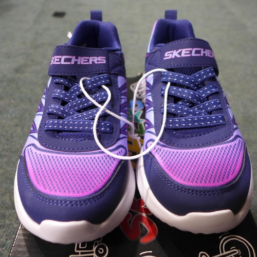 3197 - Kid's purple Skechers trainers, UK size 12. *This lot is subject to VAT