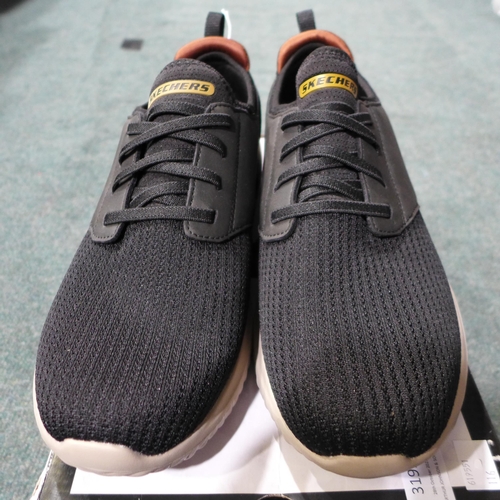 3199 - Men's black Skechers trainers, UK size 10. *This lot is subject to VAT