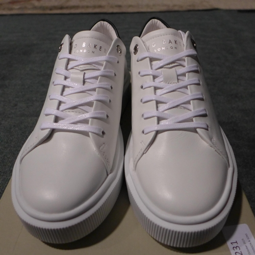 3231 - Women's Ted Baker white platform trainers, UK size 3.  *This lot is subject to VAT