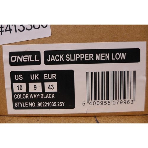 3248 - Men's black O'Neill flip flops, UK size 9. *This lot is subject to VAT