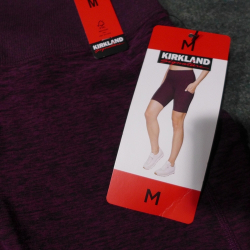 3263 - A quantity of women's Kirkland Signature purple bike shorts, mixed sizes. *This lot is subject to VA... 