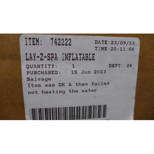 3274 - Lay-Z-Spa Inflatable Hot Tub With Cover, original RRP £329.99 + VAT  (307-118) * This lot is subject... 