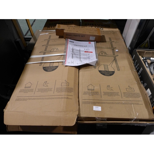 3283 - Two Keter 100cm Black Shelf Kits (307-278,279) * This lot is subject to VAT