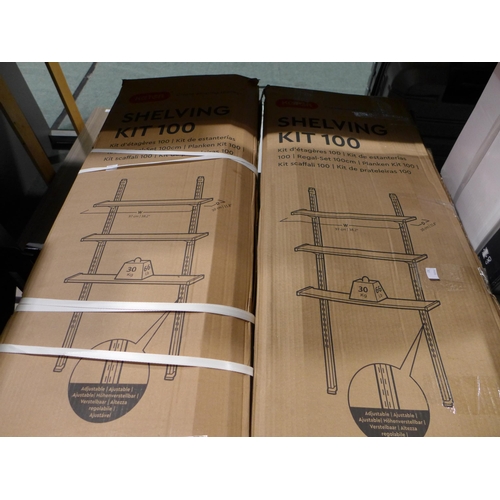 3283 - Two Keter 100cm Black Shelf Kits (307-278,279) * This lot is subject to VAT