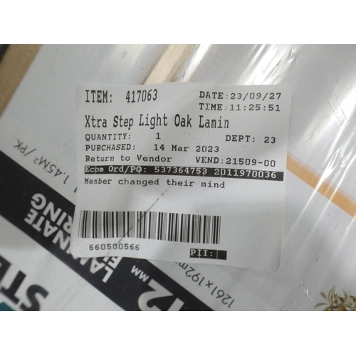 3290 - Two Packs of X-Step Light Oak Laminate Flooring (307-253) * This lot is subject to VAT