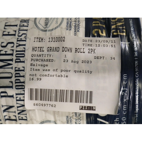 3337 - Hotel Grand Down Roll Jumbo Pillows (307-73) * This lot is subject to VAT