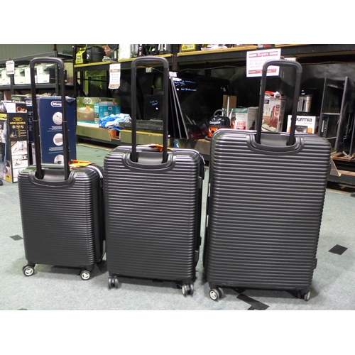 3375 - Superdry Black Luggage Three Piece Set, original RRP £154.99 + VAT     (307-187) * This lot is subje... 