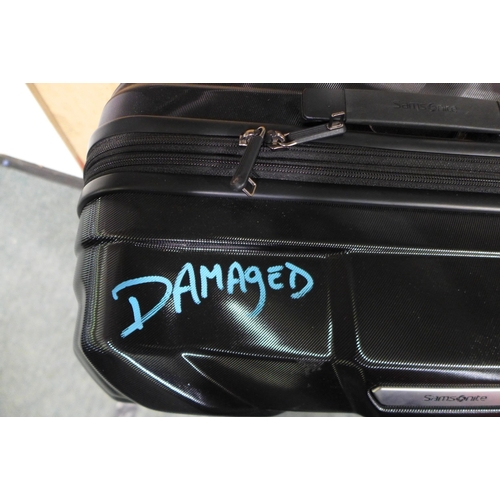 3420 - Samsonite Endure Two Piece Hardside Black Suitcase Set (Damaged) original RRP £129.99 + VAT (306-44/... 