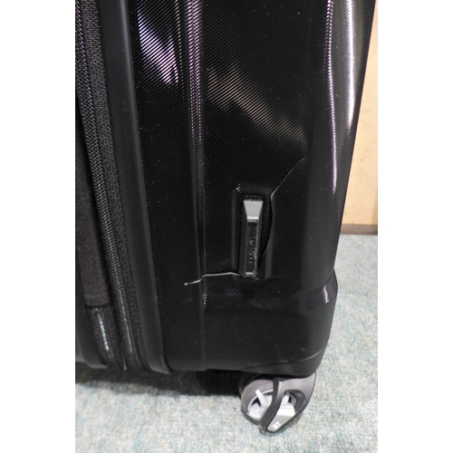 3420 - Samsonite Endure Two Piece Hardside Black Suitcase Set (Damaged) original RRP £129.99 + VAT (306-44/... 