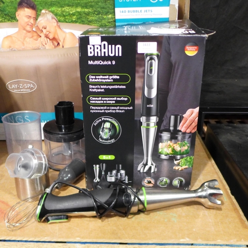 3433 - Braun Hand Blender (model:- MQ9138XI)  (307-285) * This lot is subject to VAT