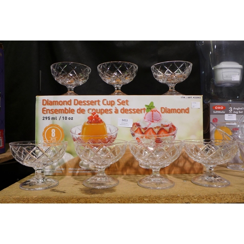 3453 - Crystal Glass Dessert Cups (307-186) * This lot is subject to VAT