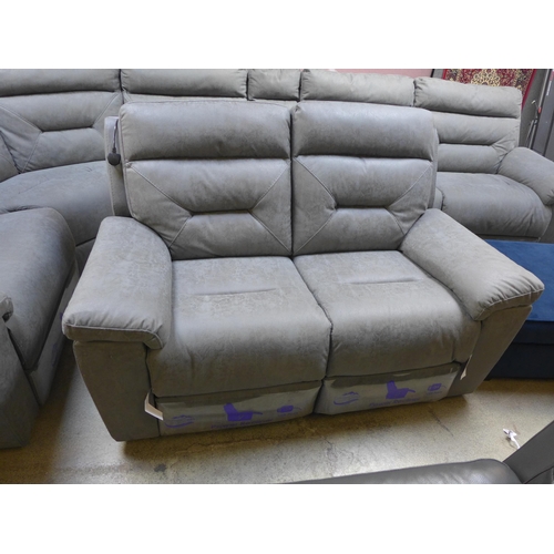 1370 - A Justin grey 2 Seater power Recliner sofa, original RRP £708.33 + VAT (4189-31) *This lot is subjec... 