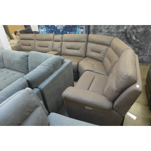 1331 - A Justin brown sectional reclining sofa, original RRP £1833.33 +VAT (4188-18), Damage to cables*This... 