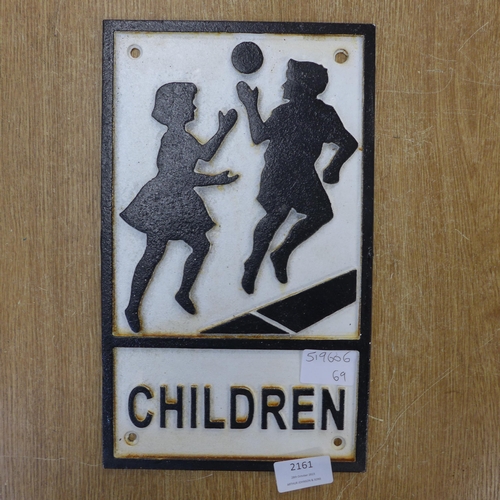 2123 - A children sign * this lot is subject to VAT