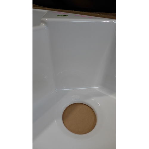 3010 - Bora Ceramic White Farmhouse Double Belfast Sink (490x800) - (Model No: BL468491) original RRP £457.... 