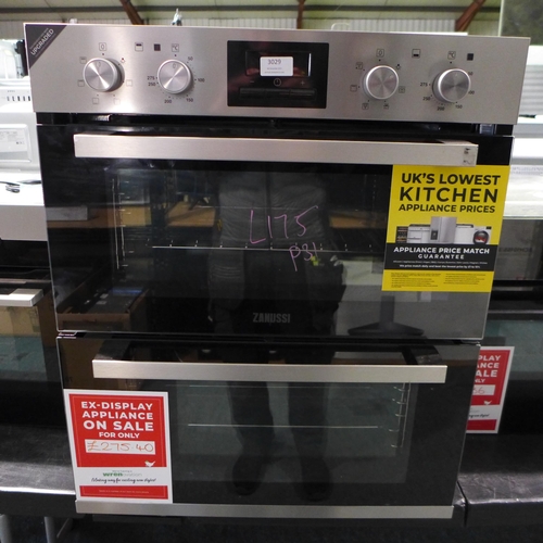 3029 - Zanussi Built Under Multifunction Double Oven (H715xW560xD548) - model no.:- ZOF35661XK, original RR... 