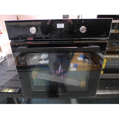 3033 - Viceroy Single Oven - Black (H595xW595xD547) - model no.:- WROV60BK, original RRP £315.84 inc. VAT (... 