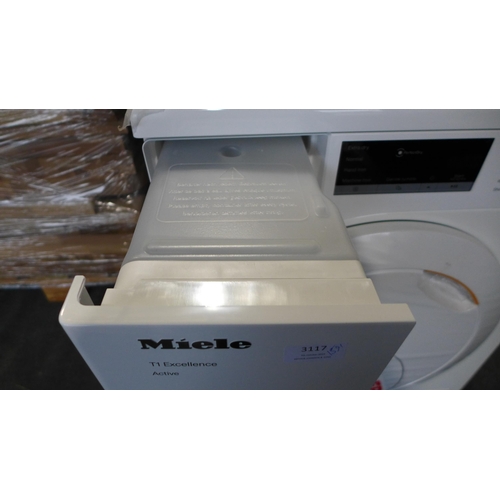 3035 - Miele T1 Excellence Active 7kg Freestanding Heat Pump Tumble Dryer (Model No: TEA225WP Active) DAMAG... 