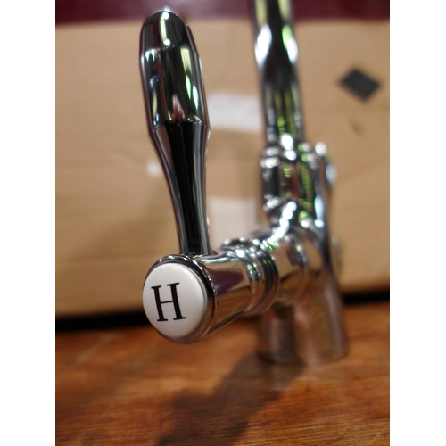 3059 - Fortuna Tap Chrome with Chrome Handles - High/Low Pressure (Model No: 64CR544ELLEWN) original RRP £1... 