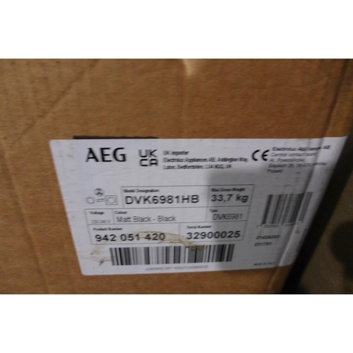 3073 - AEG Black Angled Cooker Hood (Model No: DVK6981HB) * This lot is subject to VAT