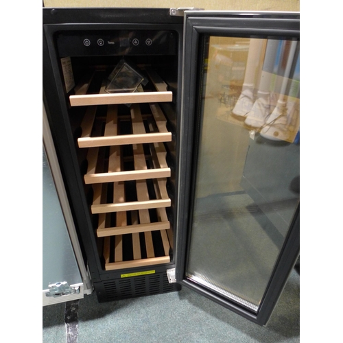 3075 - Viceroy  Under Counter Wine Cooler (H870xW295xD570) (Model No: WRWC30SSED) (416-165) * This lot is s... 