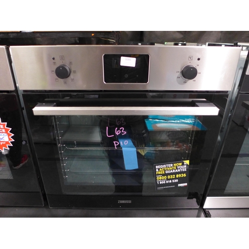 3086 - Zanussi Single Multifunction Oven (H589xW594xD568) - model no.:- ZOHNX3X1, original RRP £265.83 inc.... 