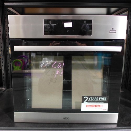 3092 - AEG Multifunction Oven (H594xW595xD567) - model no.:- BES355010M, original RRP £340.83 inc. VAT (416... 