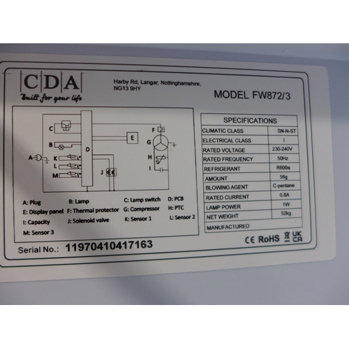 3095 - CDA 70/30 Integrated Fridge Freezer (H1772xW540xD540) - model no.:- FW872, original RRP £424.17 inc.... 