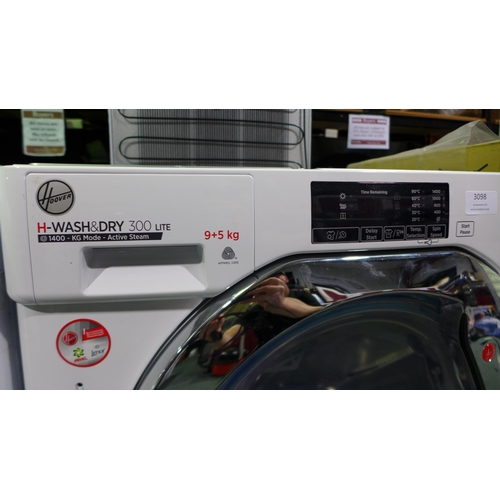 3098 - Hoover H-Wash & Dry 300 Lite, Washer Dryer (9+5KG) (Model No: HBDS495D1ACE) (416-121) * This lot is ... 